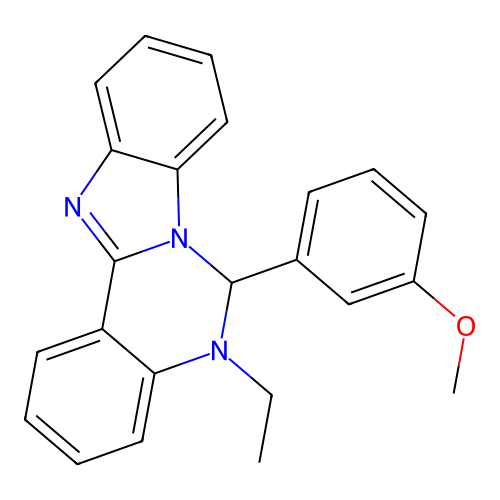 5-Ethyl-6-(3-methoxyphenyl)-5,6-dihydrobenzimidazo[1,2-c]quinazoline structure