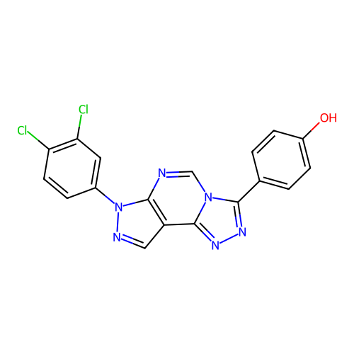 C18H10Cl2N6O structure