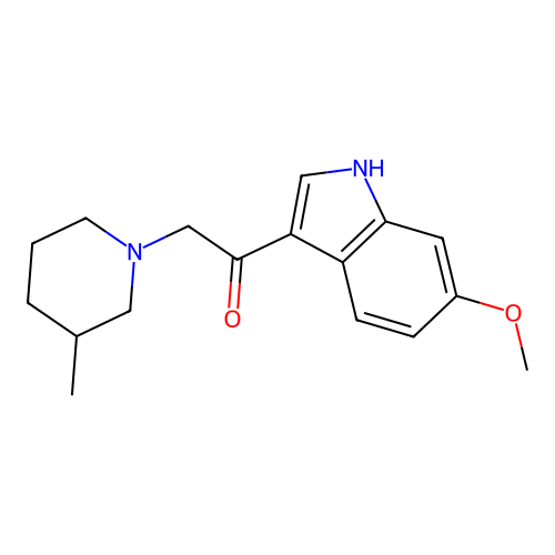 1-(6-methoxy-1H-indol-3-yl)-2-(3-methylpiperidin-1-yl)ethanone structure