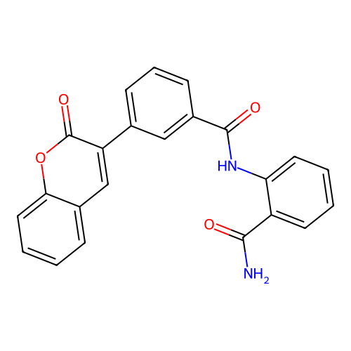 N-(2-carbamoylphenyl)-3-(2-oxo-2H-chromen-3-yl)benzamide structure