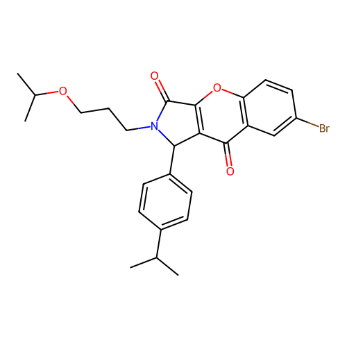 7-bromo-2-(3-isopropoxypropyl)-1-(4-isopropylphenyl)-1,2-dihydrochromeno[2,3-c]pyrrole-3,9-dione structure