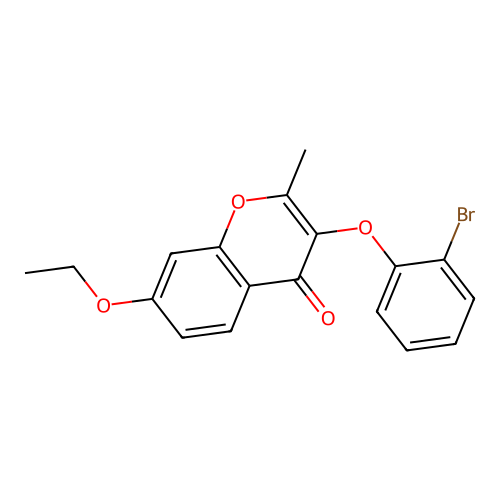 3-(2-bromophenoxy)-7-ethoxy-2-methyl-4H-chromen-4-one structure