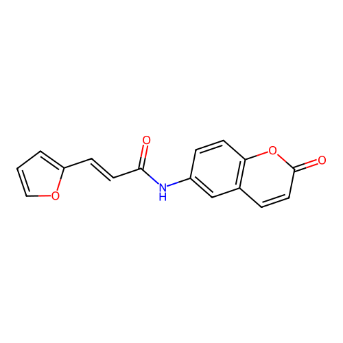 (2E)-3-(furan-2-yl)-N-(2-oxo-2H-chromen-6-yl)prop-2-enamide structure