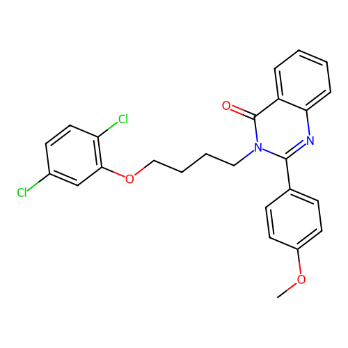 3-(4-(2,5-dichlorophenoxy)butyl)-2-(4-methoxyphenyl)quinazolin-4(3H)-one structure