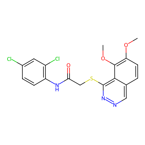 N-(2,4-dichlorophenyl)-2-[(7,8-dimethoxyphthalazin-1-yl)sulfanyl]acetamide structure