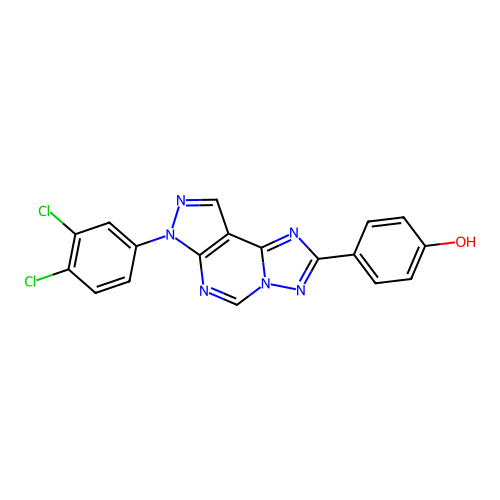 C18H10Cl2N6O structure