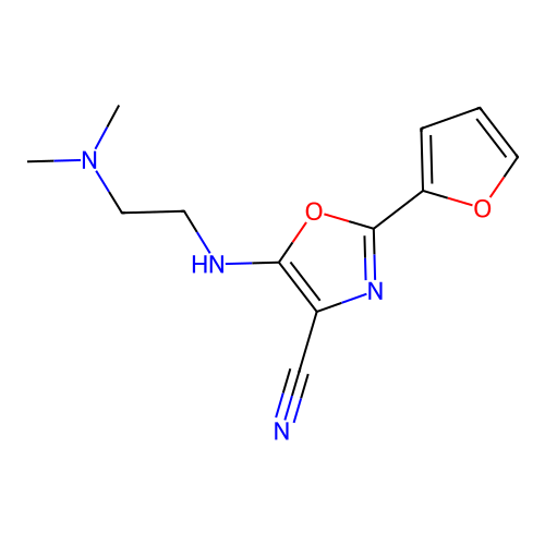 5-{[2-(Dimethylamino)ethyl]amino}-2-(furan-2-yl)-1,3-oxazole-4-carbonitrile structure