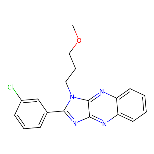 2-(3-chlorophenyl)-1-(3-methoxypropyl)-1H-imidazo[4,5-b]quinoxaline structure