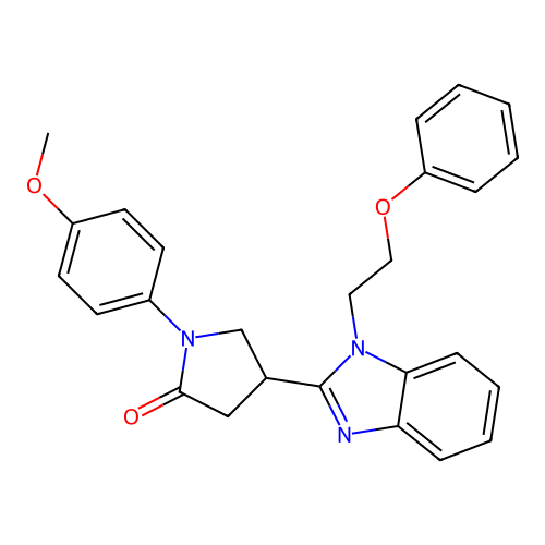 1-(4-Methoxyphenyl)-4-[1-(2-phenoxyethyl)benzimidazol-2-yl]pyrrolidin-2-one structure