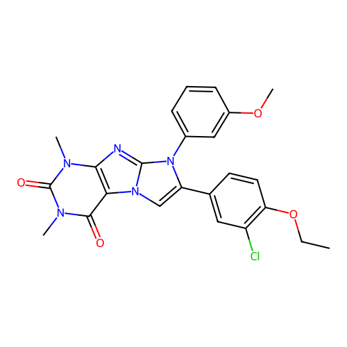7-(3-chloro-4-ethoxyphenyl)-8-(3-methoxyphenyl)-1,3-dimethyl-1H-imidazo[2,1-f]purine-2,4(3H,8H)-dione structure