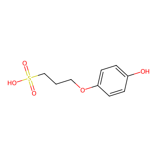 3-(4-hydroxyphenoxy)propane-1-sulfonic Acid structure
