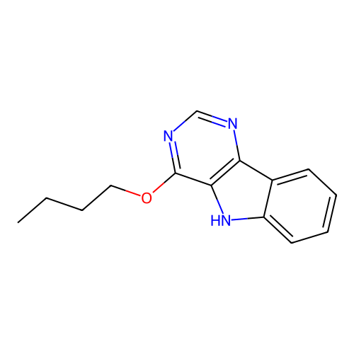4-butoxy-5H-pyrimido[5,4-b]indole structure