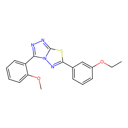 6-(3-Ethoxyphenyl)-3-(2-methoxyphenyl)-[1,2,4]triazolo[3,4-b][1,3,4]thiadiazole structure