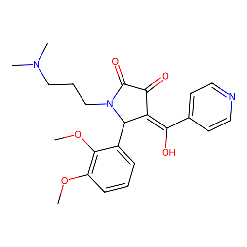 5-(2,3-dimethoxyphenyl)-1-[3-(dimethylamino)propyl]-3-hydroxy-4-(pyridine-4-carbonyl)-2,5-dihydro-1H-pyrrol-2-one structure