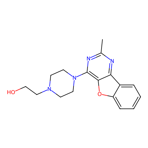 2-[4-(2-Methyl[1]benzofuro[3,2-d]pyrimidin-4-yl)piperazin-1-yl]ethanol structure