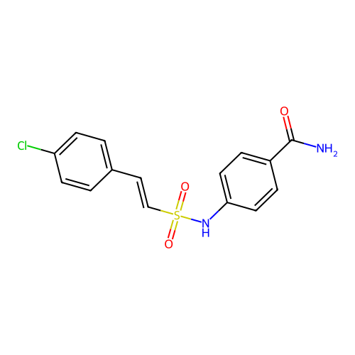 4-[2-(4-Chlorophenyl)ethenesulfonamido]benzamide structure
