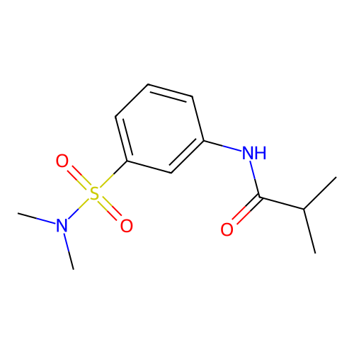 N-[3-(dimethylsulfamoyl)phenyl]-2-methylpropanamide structure
