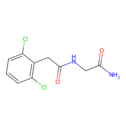 N-(2-amino-2-oxoethyl)-2-(2,6-dichlorophenyl)acetamide structure