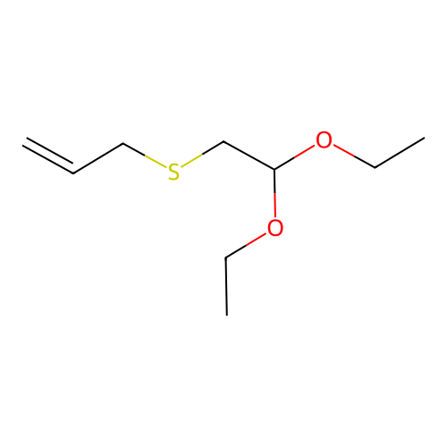 3-((2,2-Diethoxyethyl)thio)propene structure