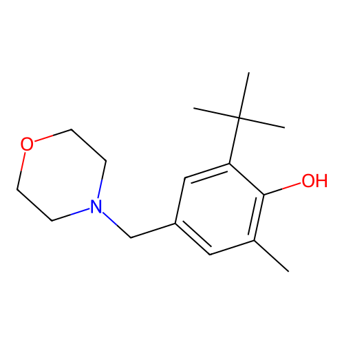 6-tert-Butyl-4-(morpholinomethyl)-o-cresol structure
