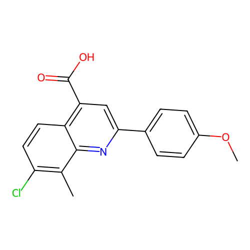 7-Chloro-2-(4-methoxyphenyl)-8-methylquinoline-4-carboxylic acid structure