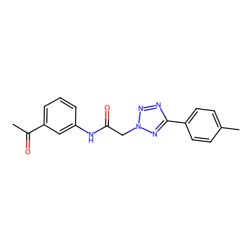 N-(3-acetylphenyl)-2-[5-(4-methylphenyl)tetrazol-2-yl]acetamide structure