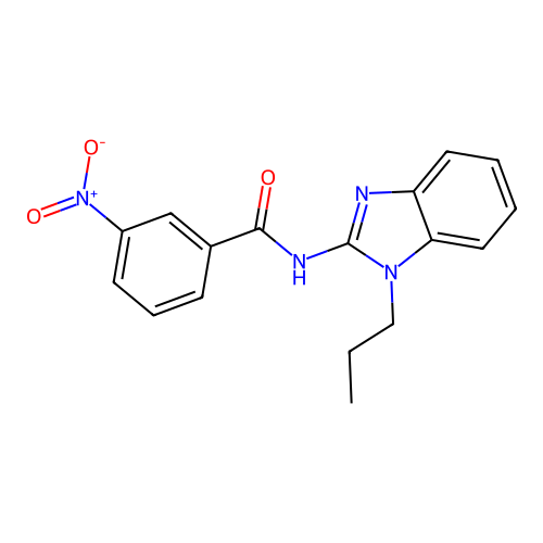 3-nitro-N-(1-propylbenzimidazol-2-yl)benzamide structure