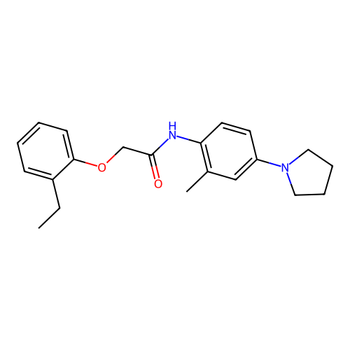 2-(2-Ethylphenoxy)-N-(2-methyl-4-(pyrrolidin-1-yl)phenyl)acetamide structure