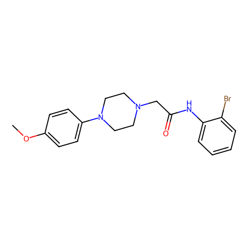 N-(2-bromophenyl)-2-[4-(4-methoxyphenyl)piperazin-1-yl]acetamide structure