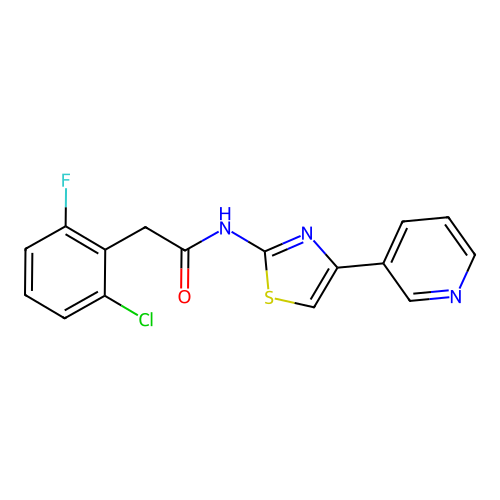2-(2-chloro-6-fluorophenyl)-N-(4-(pyridin-3-yl)thiazol-2-yl)acetamide structure