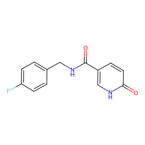 N-[(4-fluorophenyl)methyl]-6-hydroxypyridine-3-carboxamide structure