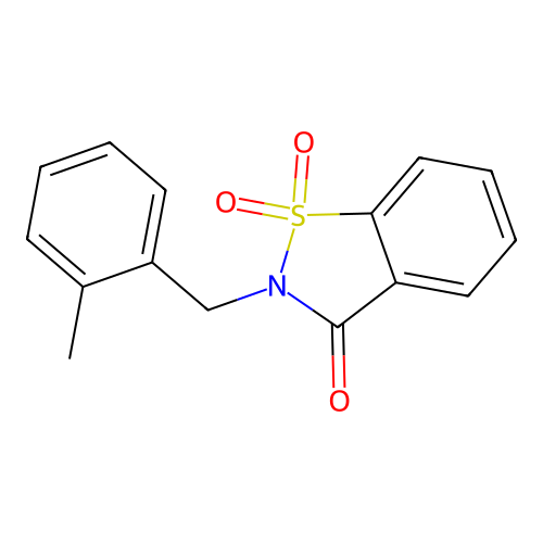 2-[(2-Methylphenyl)methyl]-2,3-dihydro-1lambda6,2-benzothiazole-1,1,3-trione structure