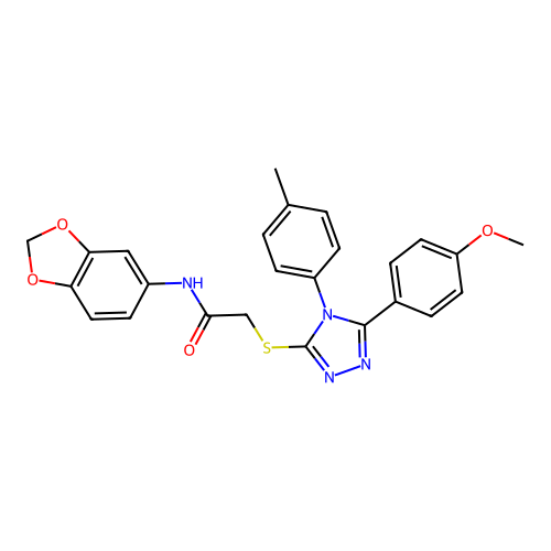 N-(1,3-benzodioxol-5-yl)-2-[[5-(4-methoxyphenyl)-4-(4-methylphenyl)-1,2,4-triazol-3-yl]sulfanyl]acetamide structure