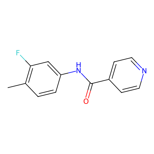 N-(3-fluoro-4-methylphenyl)isonicotinamide structure