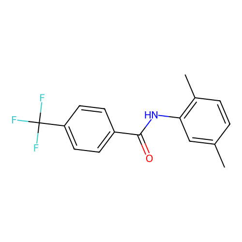 N-(2,5-dimethylphenyl)-4-(trifluoromethyl)benzamide structure