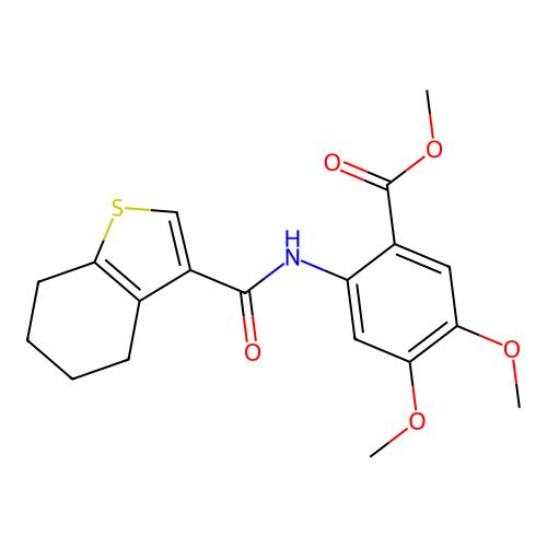 METHYL 4,5-DIMETHOXY-2-(4,5,6,7-TETRAHYDRO-1-BENZOTHIOPHENE-3-AMIDO)BENZOATE structure