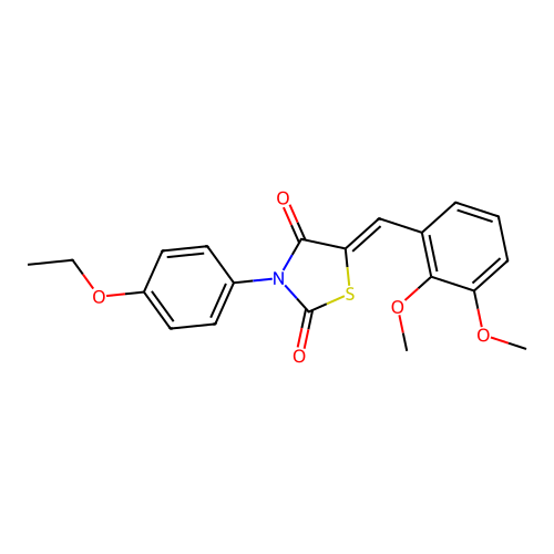 (Z)-5-(2,3-dimethoxybenzylidene)-3-(4-ethoxyphenyl)thiazolidine-2,4-dione structure