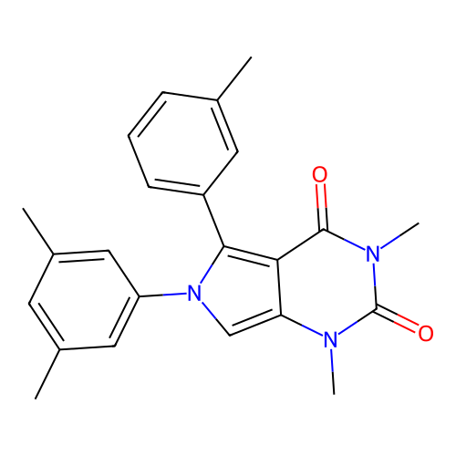 6-(3,5-dimethylphenyl)-1,3-dimethyl-5-(3-methylphenyl)pyrrolo[3,4-d]pyrimidine-2,4-dione structure