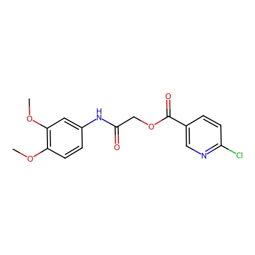 [(3,4-Dimethoxyphenyl)carbamoyl]methyl 6-chloropyridine-3-carboxylate structure