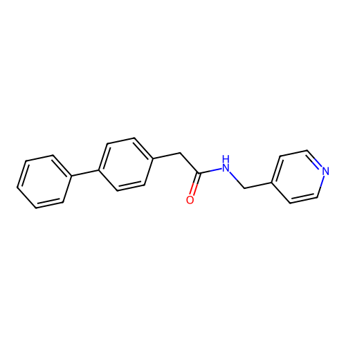 2-{[1,1'-biphenyl]-4-yl}-N-[(pyridin-4-yl)methyl]acetamide structure