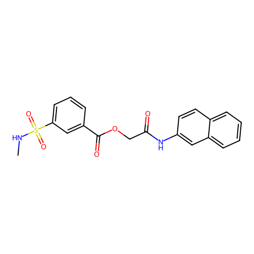 [2-(Naphthalen-2-ylamino)-2-oxoethyl] 3-(methylsulfamoyl)benzoate structure