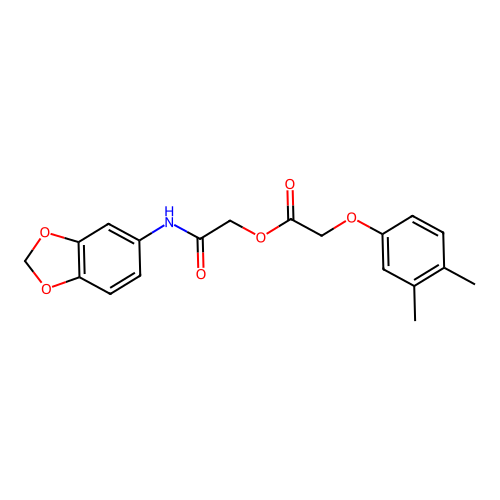 [2-(1,3-Benzodioxol-5-ylamino)-2-oxoethyl] 2-(3,4-dimethylphenoxy)acetate structure