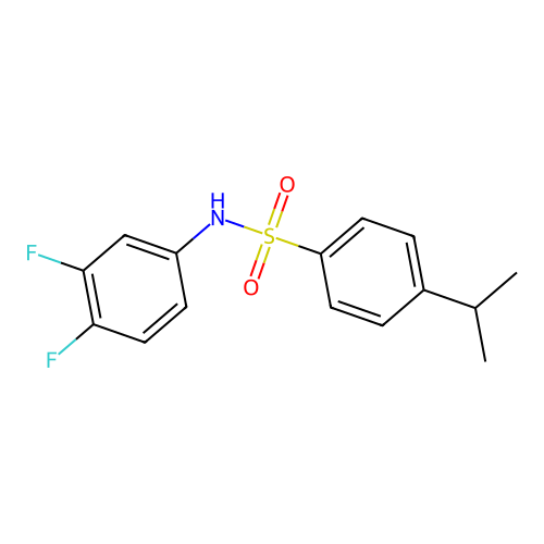 N-(3,4-difluorophenyl)-4-isopropylbenzenesulfonamide structure