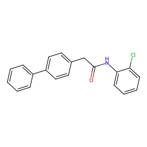 N-(2-chlorophenyl)-2-(4-phenylphenyl)acetamide structure