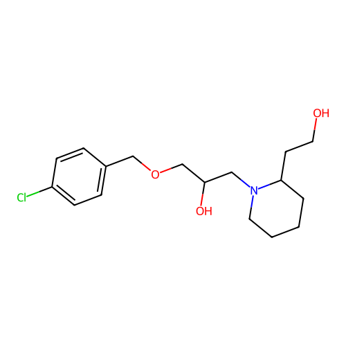 1-[(4-Chlorophenyl)methoxy]-3-[2-(2-hydroxyethyl)piperidin-1-yl]propan-2-ol structure