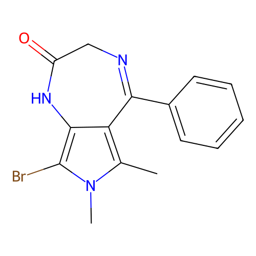 Pyrrolo(3,4-e)-1,4-diazepin-2(1H)-one, 3,7-dihydro-8-bromo-6,7-dimethyl-5-phenyl- structure