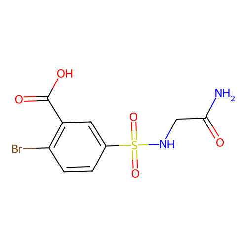 2-Bromo-5-[(carbamoylmethyl)sulfamoyl]benzoic acid structure