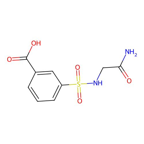 3-[(Carbamoylmethyl)sulfamoyl]benzoic acid structure