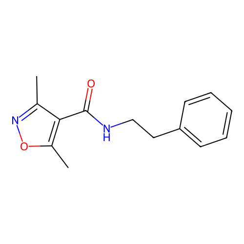 3,5-dimethyl-N-(2-phenylethyl)-1,2-oxazole-4-carboxamide structure