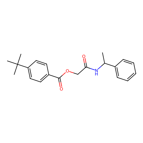 [(1-Phenylethyl)carbamoyl]methyl 4-tert-butylbenzoate structure